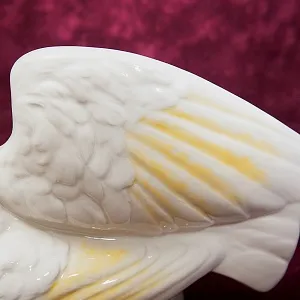 Большая Статуэтка Птица - Попугай - Какаду Желтохохлый, фарфор ИФЗ, Россия.