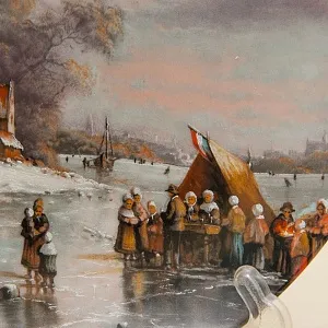 Коллекционная Тарелка «Трапеза на льду» Фарфор Furstenberg Германия -1987 год.