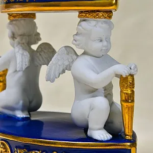 Коллекционная Фарфоровая Ваза - Фруктовница «Два Ангела - Путти», Sevres Style Франция.