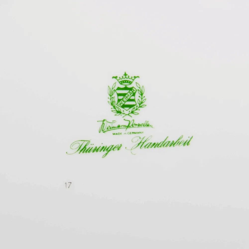 Коллекционное Сервировочное Блюдо - Тарелка «Кленовый лист и Цветы», Фарфор WEIMAR Германия.