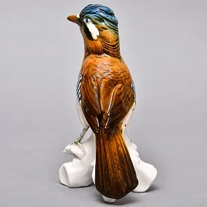 Птица - Фарфоровая статуэтка «Сойка», Karl Ens Германия, первая половина ХХ века.