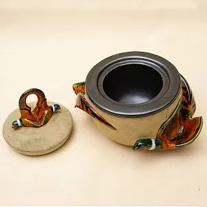 Редкость! Фарфоровая Банка для табака - Табакерка «Фазаны». LONSCHAMP ФРАНЦИЯ 60 гг.