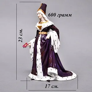 Антикварная статуэтка «Средневековая дама с книгой», Фарфор Dressel & Kister Passau Германия, 1907 - 1922 гг.