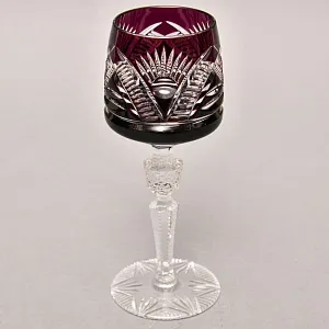 Хрустальный Бокал для вина серия «IMPERIAL» аметистового цвета, JOSEPHINENHUTTE Германия, 50-е годы ХХ века.