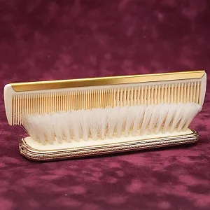 Винтажный Дамский Набор для Туалетного Столика «Желтая Роза», Франция,  середина ХХ века.