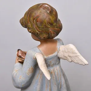 Коллекционная Фарфоровая статуэтка «Ангел с птицей» серия Грес, Lladro Испания.