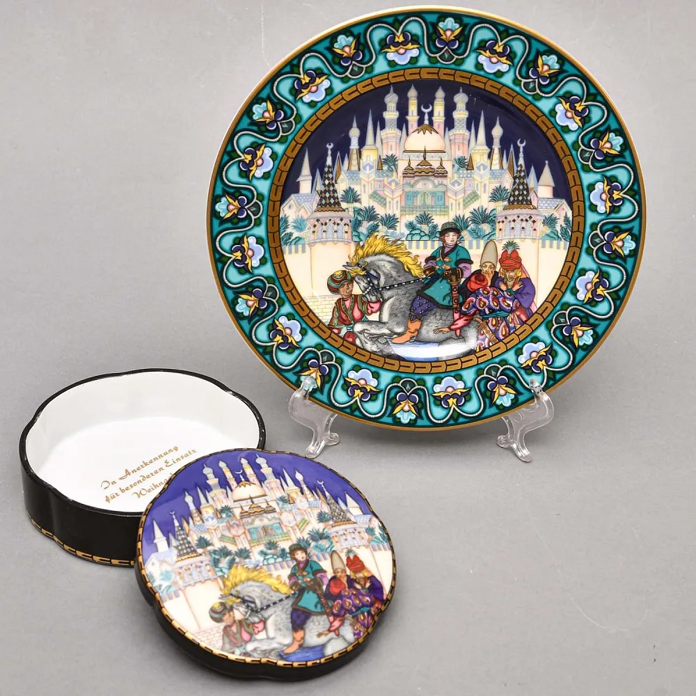 Коллекционная Шкатулка «ЖАР-ПТИЦА» из серии «Русские Сказки», Фарфор VIlleroy&Boch Германия.