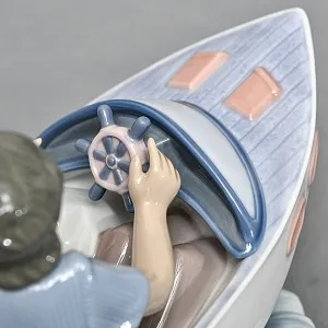 Коллекционная Фарфоровая статуэтка «Двое в лодке», Lladro Испания - 1992 год.