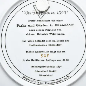 Редкость! Коллекционная Фарфоровая Тарелка - Блюдо «Дворцовый сад -1820 года», Германия -1987 г.