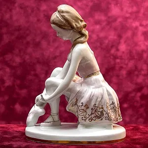 Редкость! Авторская Фарфоровая статуэтка «Юная балерина Татьяна Пилецкая», ЛФЗ СССР 1950–1960 годы. 