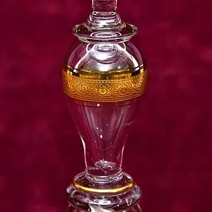 Большой Элегантный Хрустальный Подсвечник на одну свечу, серия «Concorde» Theresienthal, Германия.