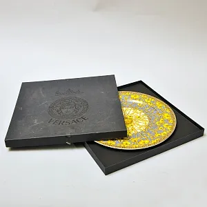 «Floralia Medusa Gold» - Коллекционная Фарфоровая Тарелка - Блюдо, VERSACE, Rosenthal Германия - 1980 год.
