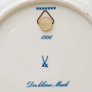 Коллекционная Тарелка - Блюдо «МАЛЕНЬКИЙ МУК» Фарфор, MEISSEN / МЕЙСЕН Германия -1986 год.