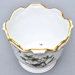 Фарфоровая Ваза - Бутылочная передача - Кашпо «ROTHSHILD BIRDS», HEREND Венгрия.