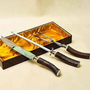 Набор для Барбекю «Охота» из 3-х предметов, Германия, Rostfrei Solingen, 60 -е гг.