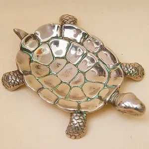Металлическая Мелочёвница - Пепельница «Маленькая Черепашка», Франция середина ХХ века. 