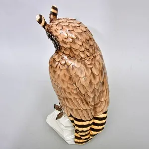 Редкость! Большая Фарфоровая статуэтка «Птица. Филин», Nymphenburg  Германия, 1949 - 1975 годы.