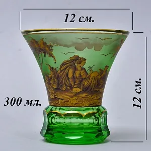 Парфюмерный набор из 3-х предметов «Влюбленная пара. Свидание», Хрусталь Johann Oertel & Co. Богемия.