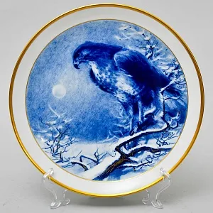 Коллекционная Фарфоровая Тарелка - Блюдо «Птица - Орел - Канюк», MEISSEN Германия - 1985 год.