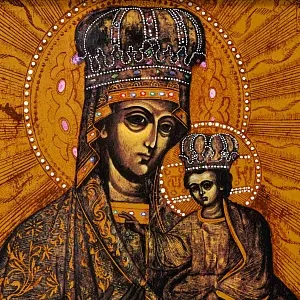 Редкость! Фарфоровая Икона - Картина - Пласт «Божья Матерь Споручница грешных», Villeroy&Boch Германия.