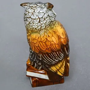 Коллекционная Фарфоровая статуэтка «МУДРАЯ СОВА», Карл Энс / Karl Ens Германия, начало ХХ века. 