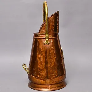 Высокий Медный Зольник или Подставка для зонтов и тростей, Бельгия середине ХХ века.