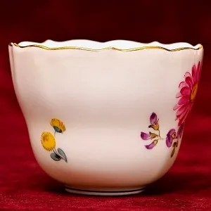 Классическая Кофейная пара «ЦВЕТЫ», Фарфор MEISSEN / МЕЙСЕН Германия.