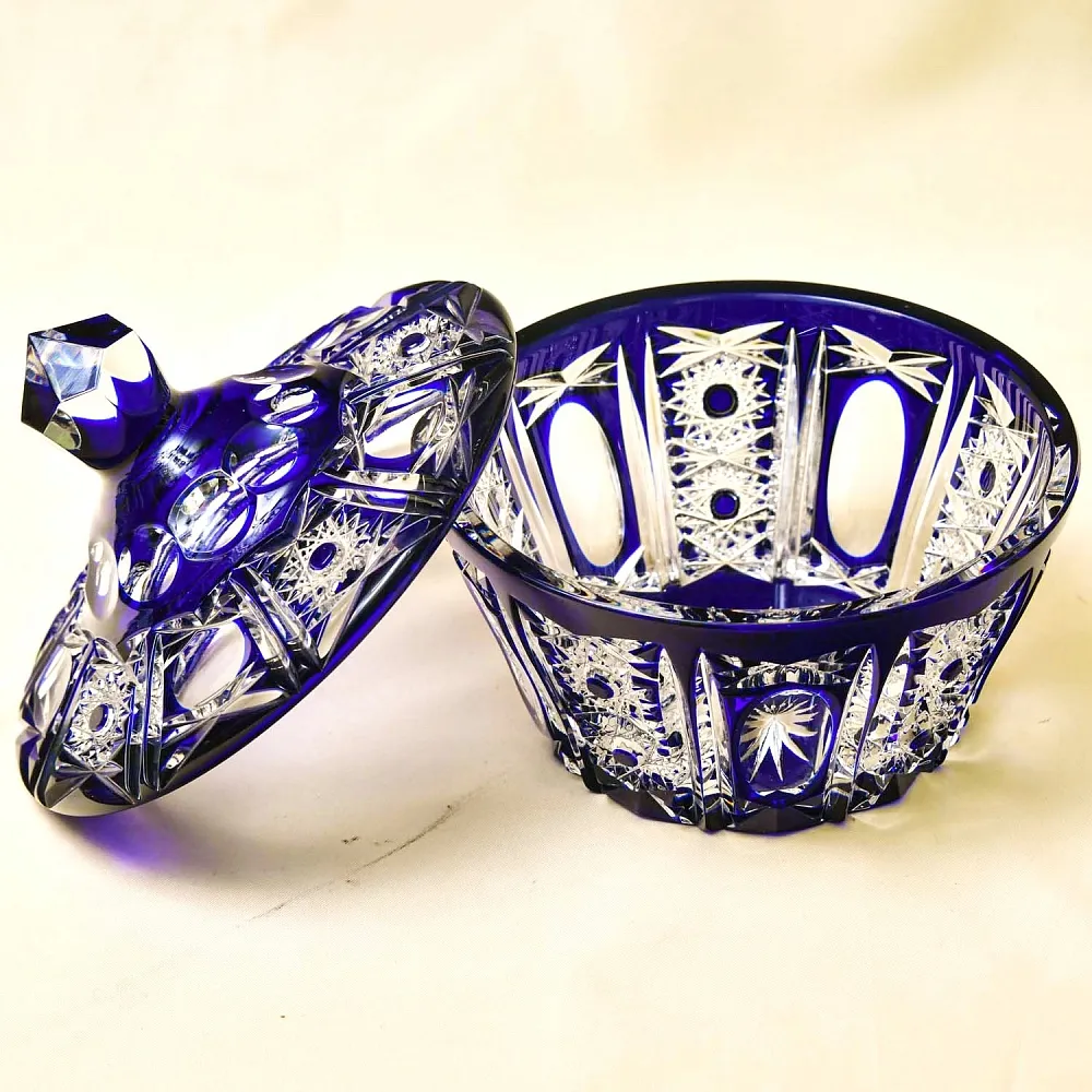 Ваза - Конфетница с кышкой Хрусталь JOSKA BODENMAIS Германия, конец 60-х гг.