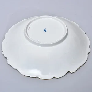 Редкость! Большое Коллекционное Блюдо «Золотые Розы», Фарфор MEISSEN Германия -  1978 год.