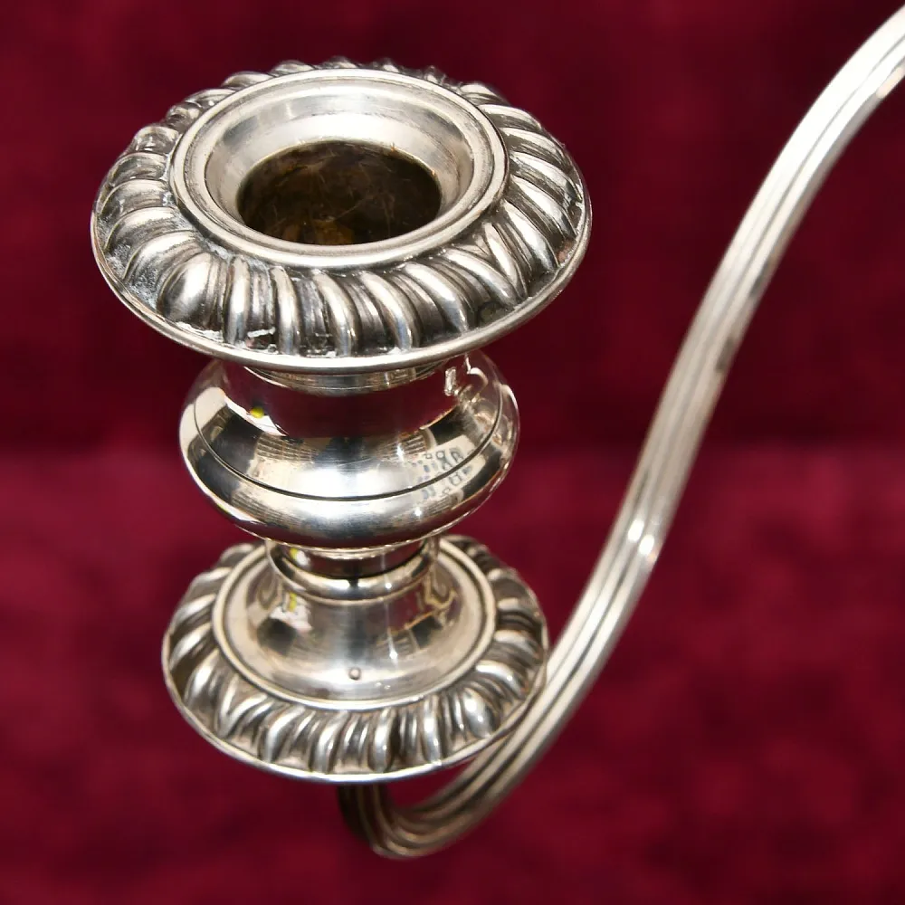 Большой Канделябр - Подсвечник на Три Свечи. Silverplate SHEFFIELD, Англия начало ХХ века.