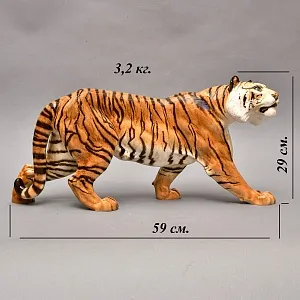Редкость! Большая Фарфоровая статуэтка «Идущий ТИГР», Hutschenreuther Германия, 1955 - 1968 годы.