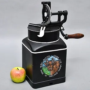 Большая Старинная Кухонная Механическая Маслобойка, Металл, Англия середина ХХ века. 