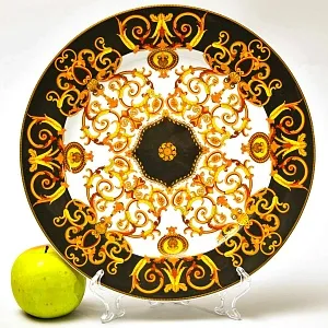 «БАРОККО» - Коллекционная Фарфоровая Тарелка - Блюдо, VERSACE, Rosenthal Германия - 1990 год.