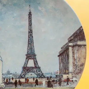  Коллекционная Тарелка «Париж - Эйфелевая Башня» Фарфор, Лимож, Limoges, Франция.