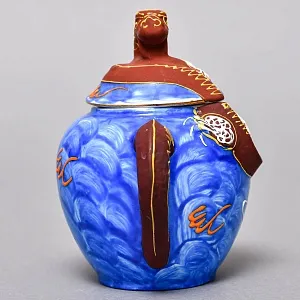 Чайный Сервиз на 6 персон «Синий Дракон», Фарфор SATSUMA Япония, середина ХХ века. 