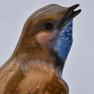 Коллекционная Фарфоровая статуэтка «Птица. Варакушка на дубовой ветке», ROSENTHAL Германия.