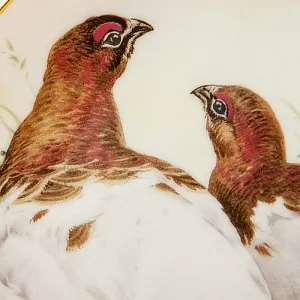 Коллекционная Тарелка «Лесной Год, НОЯБРЬ. Куропатки» Фарфор, Англия -1983 год.