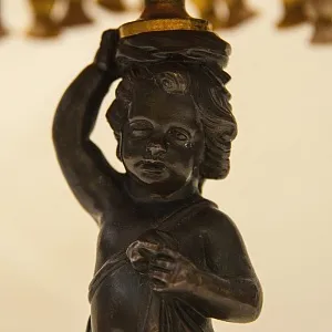 Винтажная Настольная Электрическая Лампа - Светильник «Путти - Ангелочек» Франция.