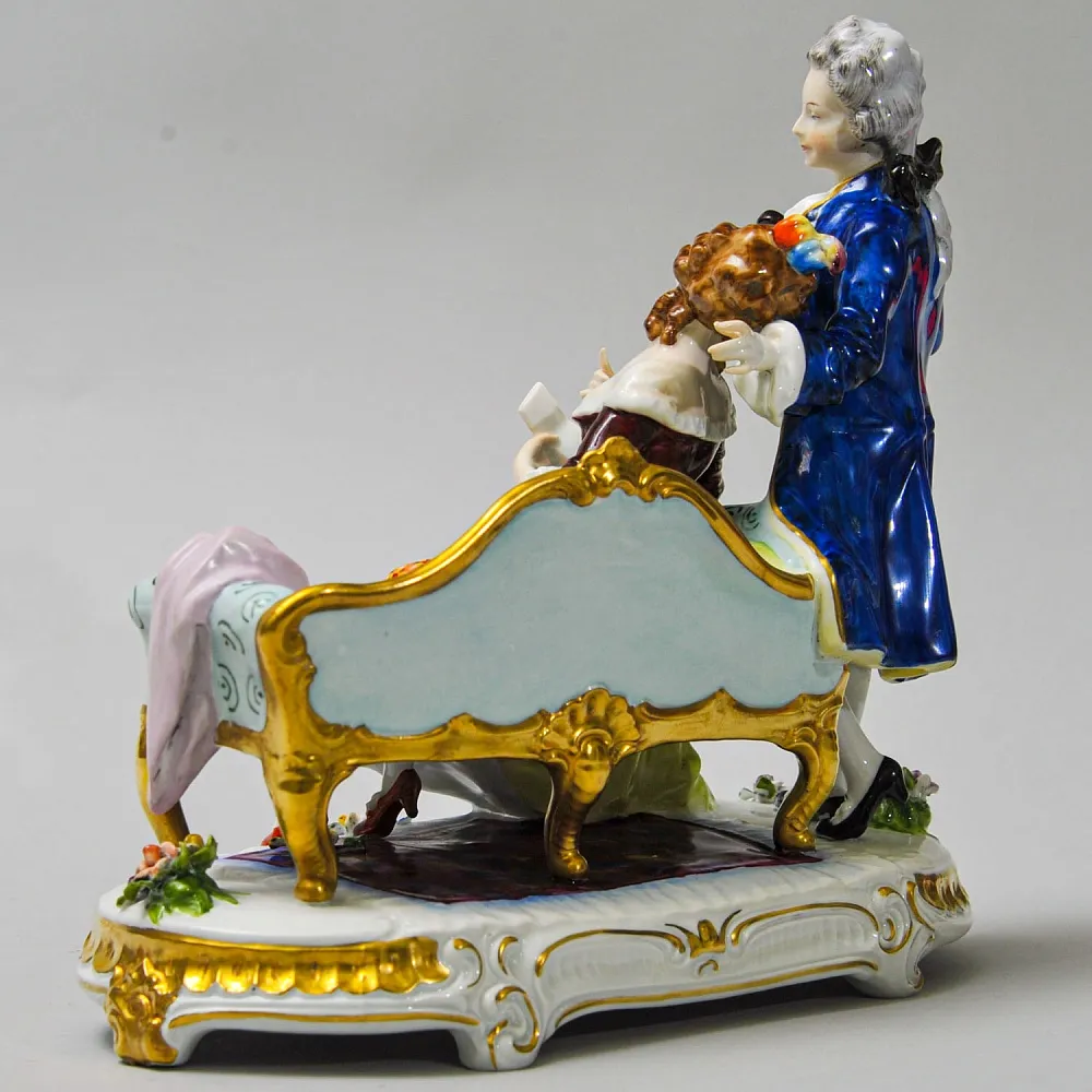 Коллекционная Фарфоровая Статуэтка «Музыкальный Дуэт», Unterweissbach 1958 - 1976 годы.