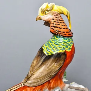 Коллекционная Фарфоровая статуэтка Птица - «Золотой Фазан», Hutschenreuther Германия, 60-е гг.