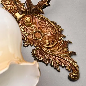 Пара Бронзовых Настенных Электрических Двух рожковых Светильников - Бра, СССР 70 -е гг. 