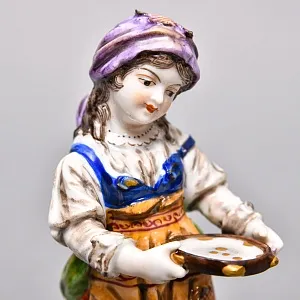 Коллекционная Фарфоровая Статуэтка «Девочка - танцовщица собирает монеты», VOLKSTEDT Германия -50 гг.