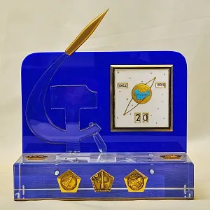 Редкость! Настольное Агитационное Панно - Сувенир - Календарь «Советский Космос», СССР.