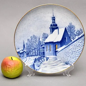 Коллекционная Фарфоровая Тарелка - Блюдо «Накануне Рождества», Hutschenreuther Германия - 1977 год.
