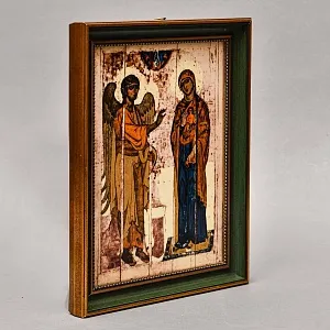 Редкость! Фарфоровая Икона - Картина - Пласт «УСТЮЖСКОЕ БЛАГОВЕЩЕНИЕ», Villeroy&Boch Германия.