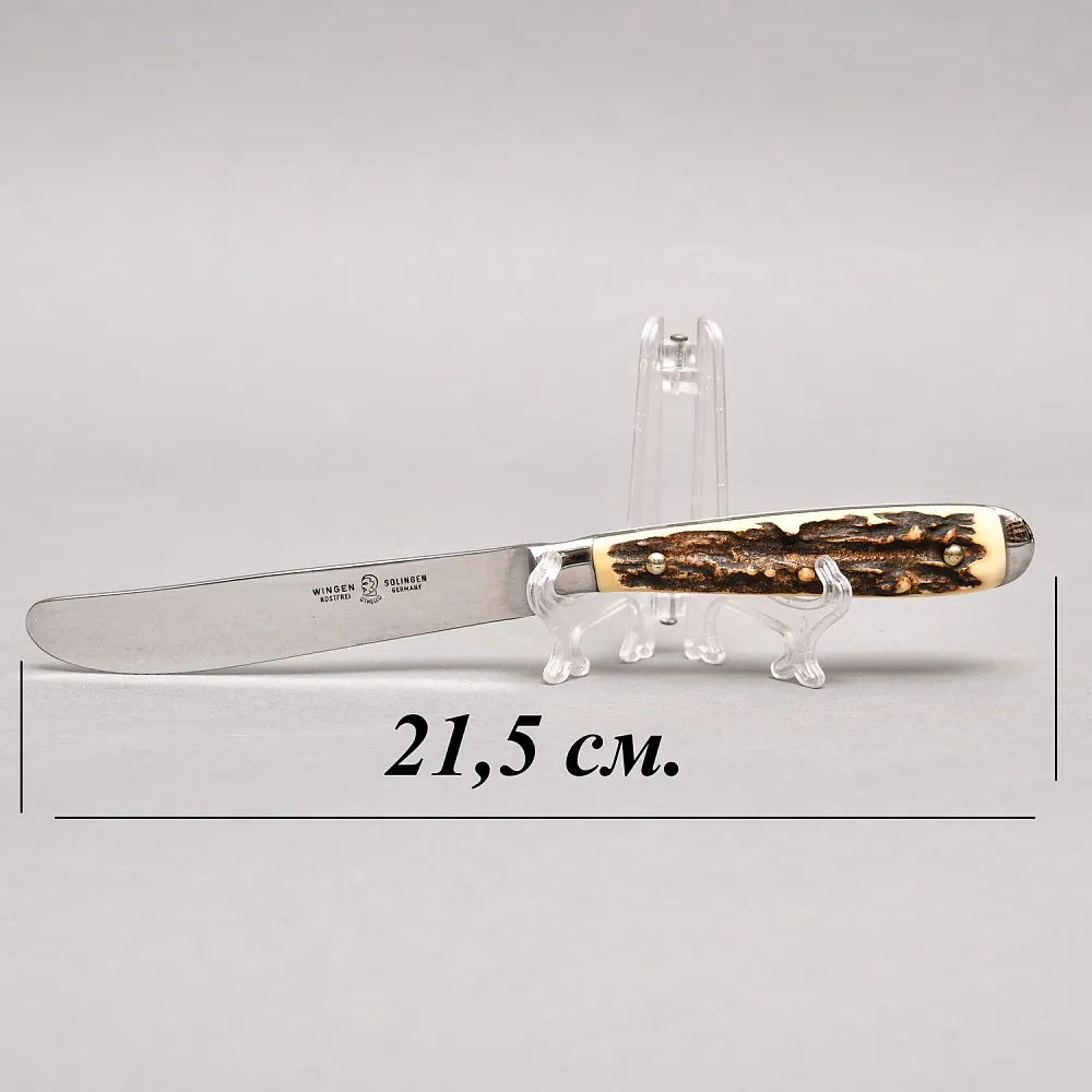 Редкость! Большой Сервировочный Набор для стейка «Охота», Германия, ANTON WINGEN Solingen, 50 -е гг.