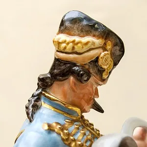 Большая Коллекционная Фарфоровая Cтатуэтка «ГУСАР» HEREND Венгрия 1949-1960 годы.