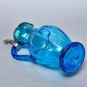 Антикварный Стеклянный Набор Кувшин + Стаканы «Аквамарин» Германия - 30-е годы ХХ века.