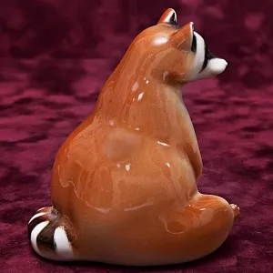 Коллекционный Триптих - Фарфоровые Статуэтки «Три Енота», ЛФЗ СССР -1962 год.