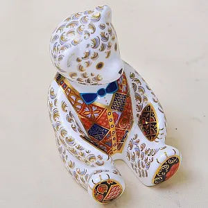 Коллекционное Пресс - Папье, Фарфоровая Статуэтка «МЕДВЕЖОНОК ТЕДДИ», Royal Crown Derby, Англия.